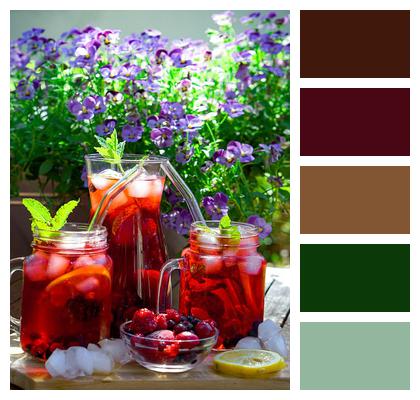 Berries Iced Tea Beverages Image